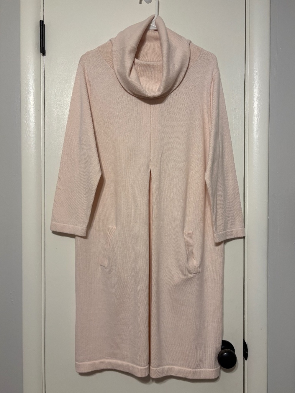 Tyler Böe Women's Cashmere-Blend Cowl-Neck Knit Sweater Dress M Blush Pink NWT